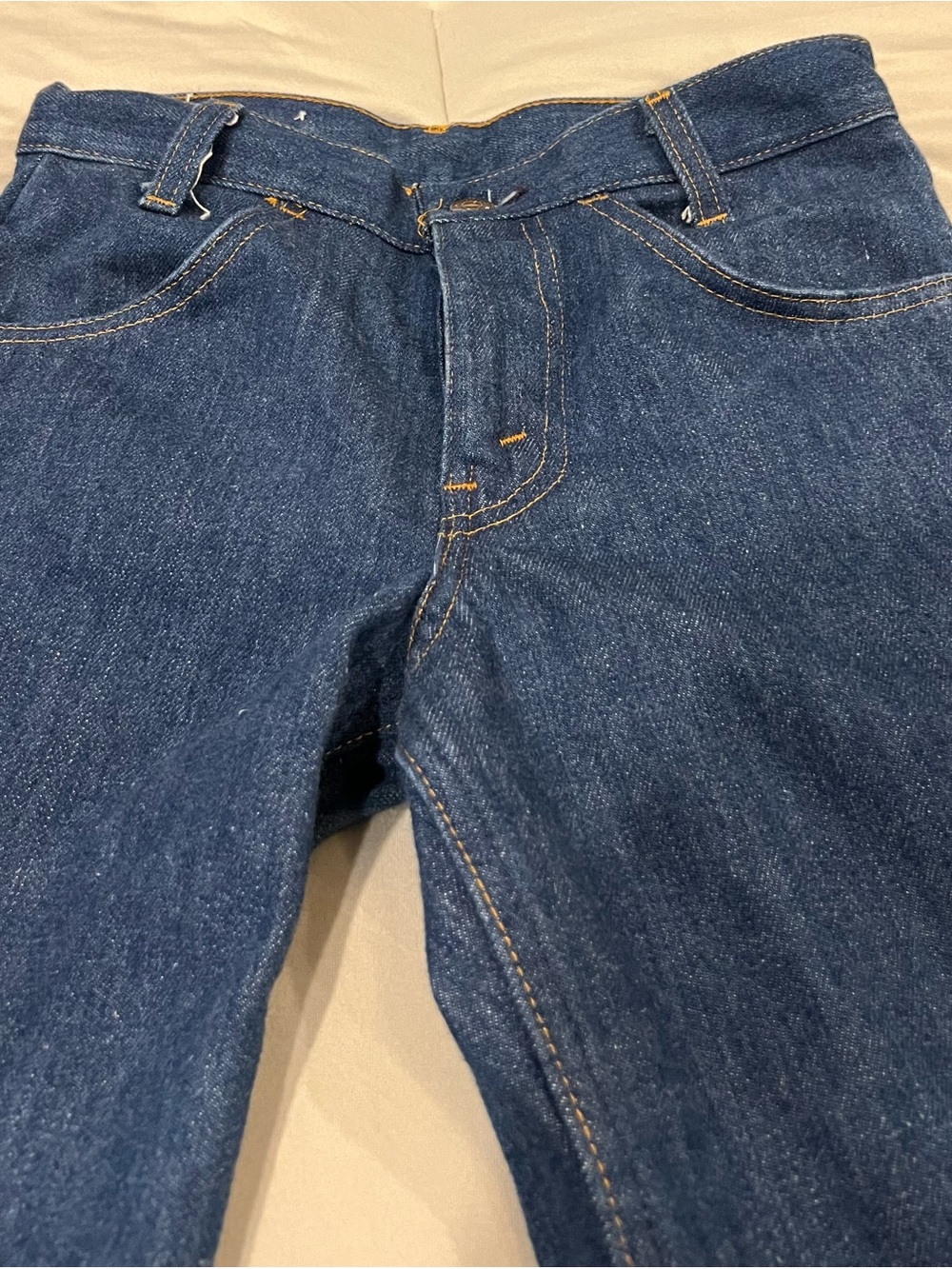 Vintage Levis Jeans 26x32 Blue Denim Orange Tab 784 Bootcut Flare Dark Wash - Picture 3 of 9